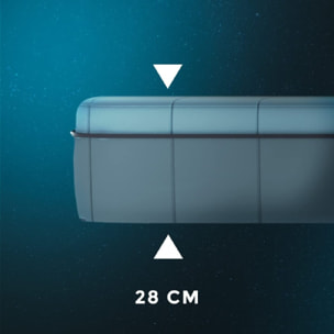 Cecotec Colchón Vicoelástico y Enfundable Flow Genuine 100x200. 3 Capas Altura 2