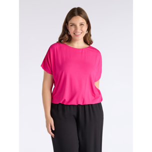 Fiorella Rubino - T-shirt con elastico al fondo - Fucsia