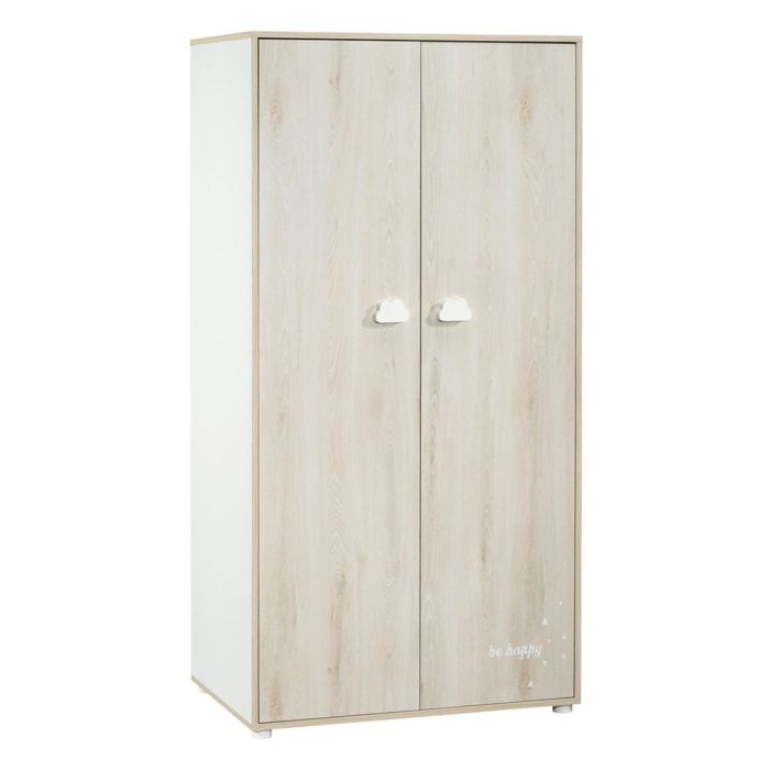 Armoire 2 portes 168x85x57cm en bois