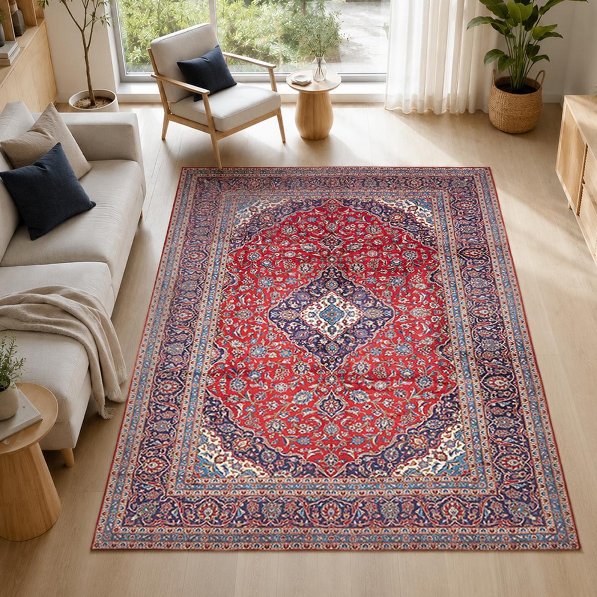 Tapis d'orient au motif oriental, noué à la main, ABIT