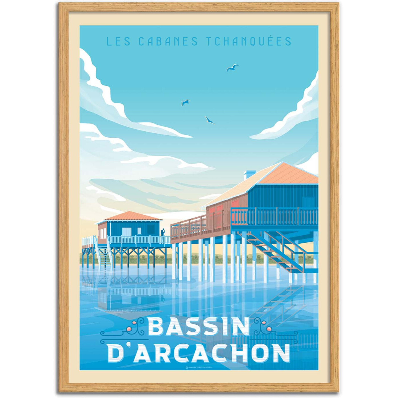 Affiche - Bassin d'Arcachon - Olahoop Travel Posters
