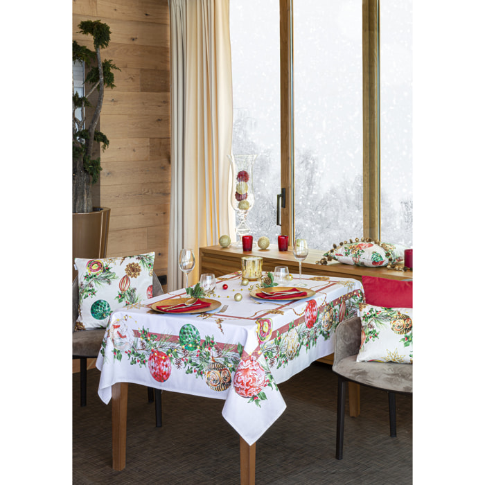 MANTEL DE NAVIDAD DECORATION 150x150 cm