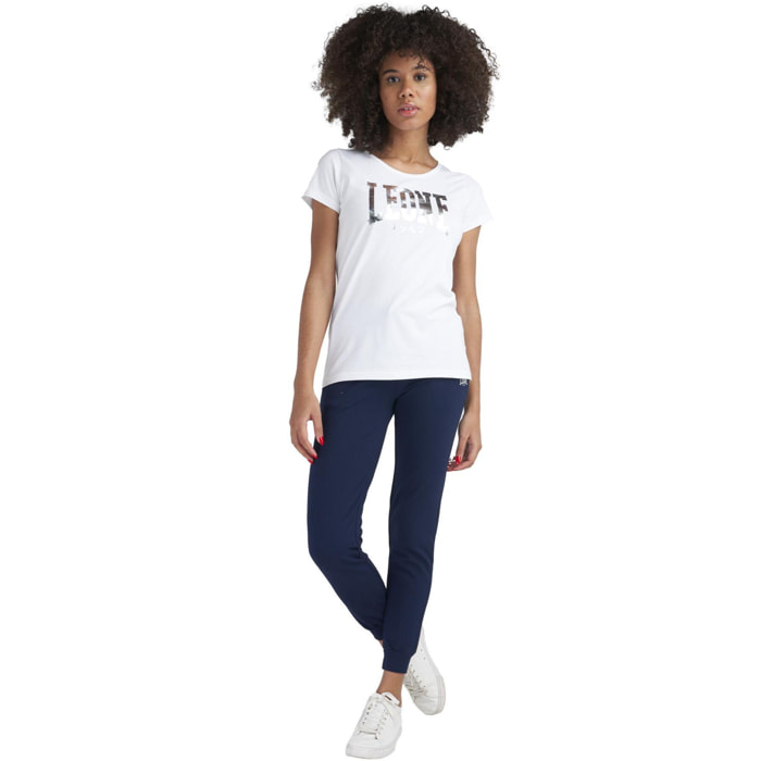 Camiseta de mujer con maxilogotipo y manga corta Training