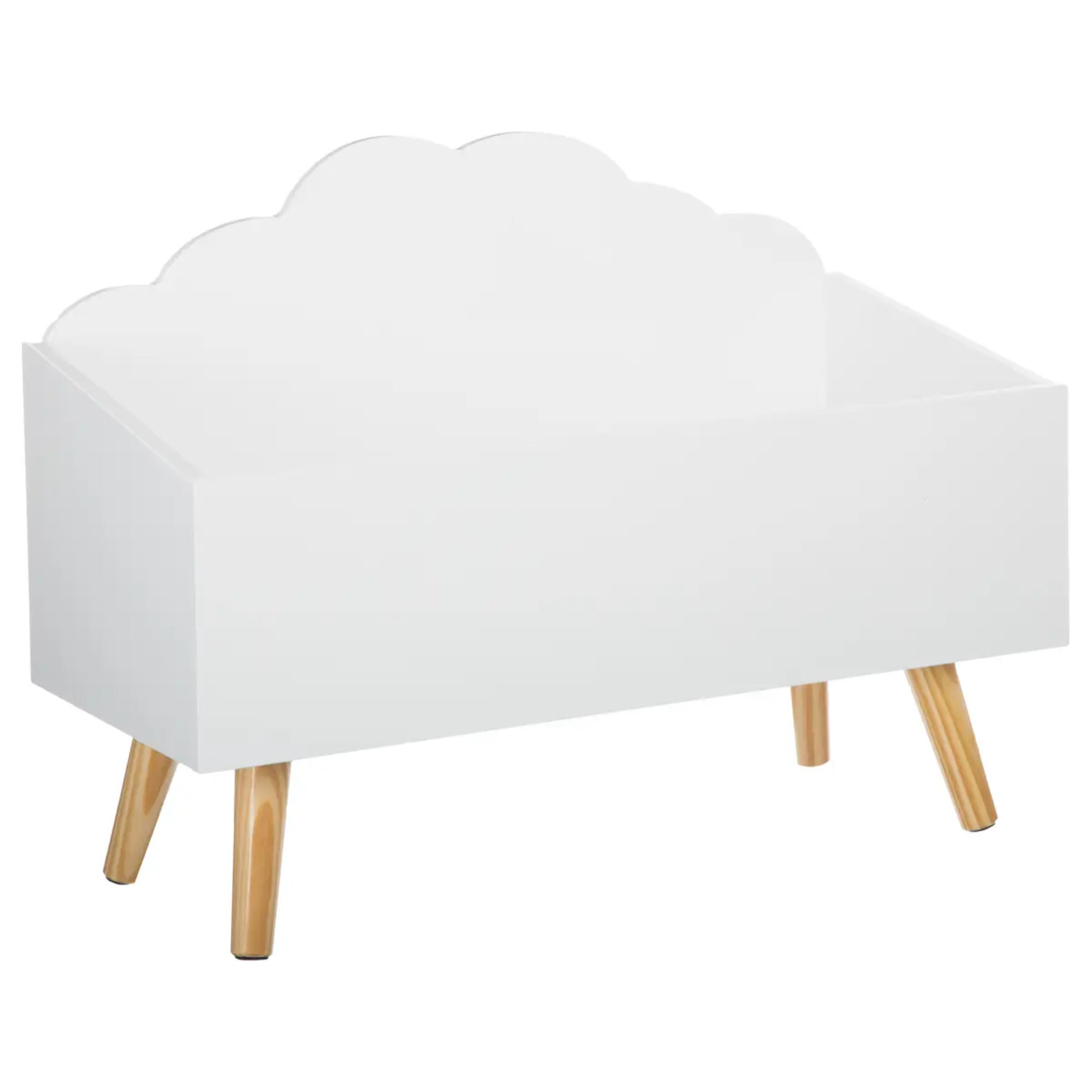 Coffre enfant "Douceur" nuage blanc 58x28cm