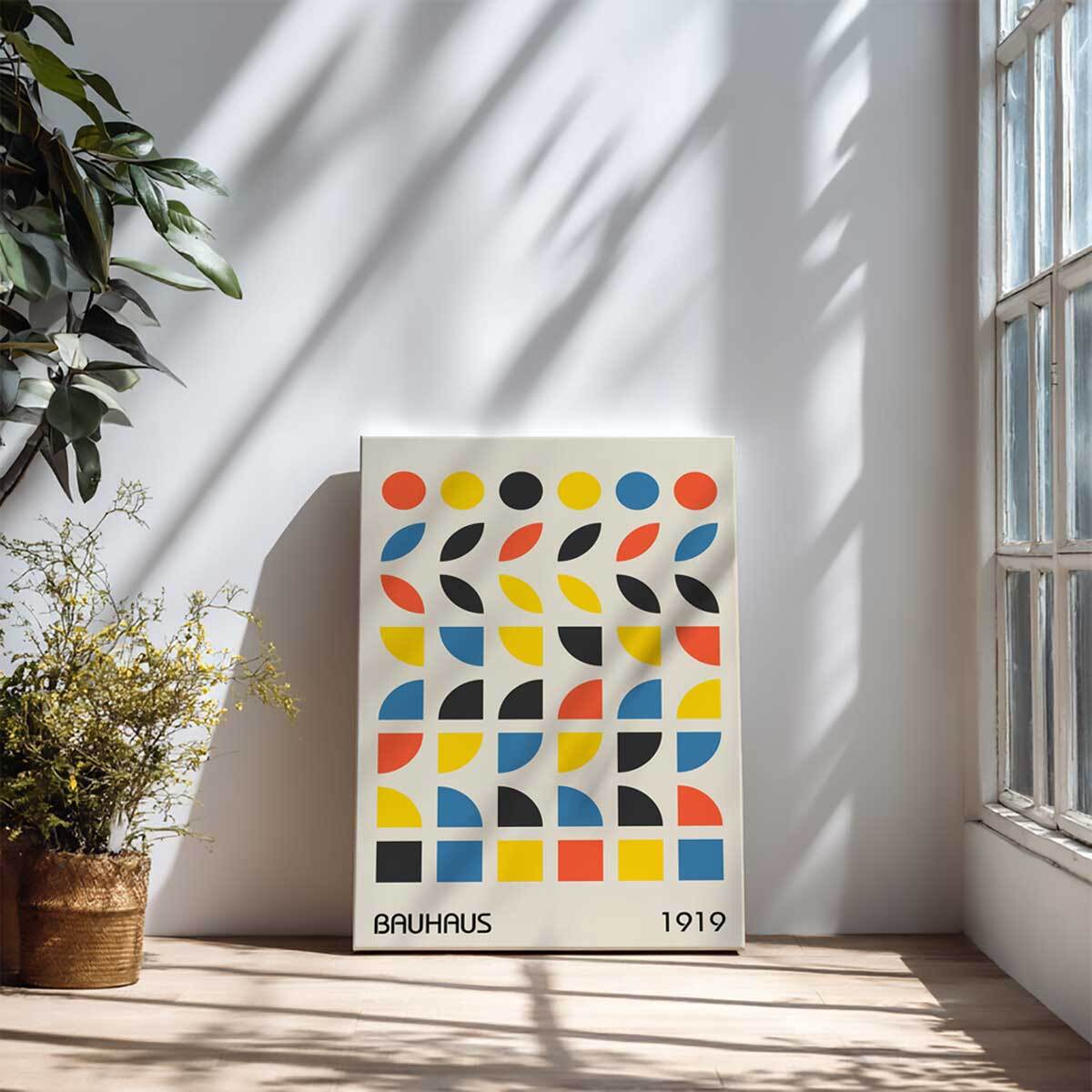 Tableau Bauhaus composition géométrique Toile imprimée