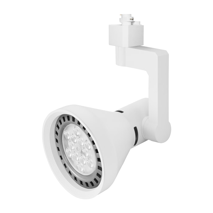 Forlight Cone - Proyector De Carril Para Bombilla E27, Monofásico. Color Blanco