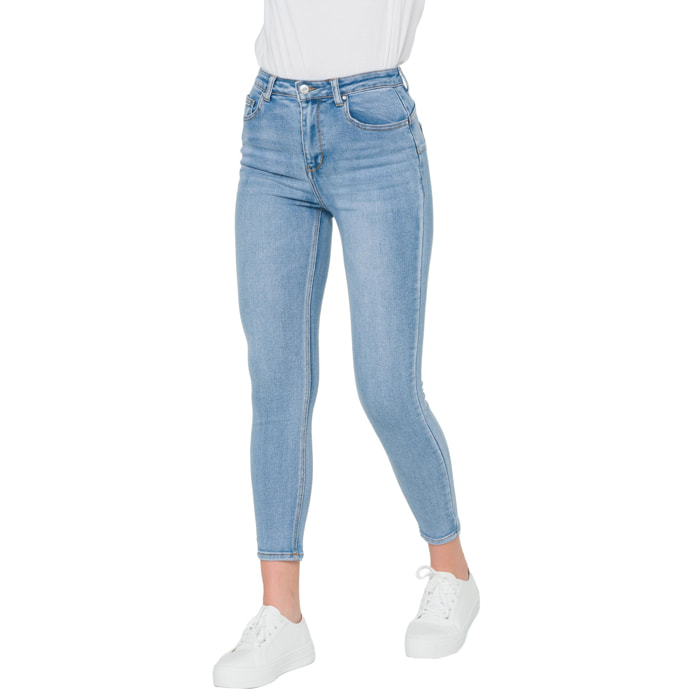 Pantalone denim Hot Buttered Valentine blu chiaro