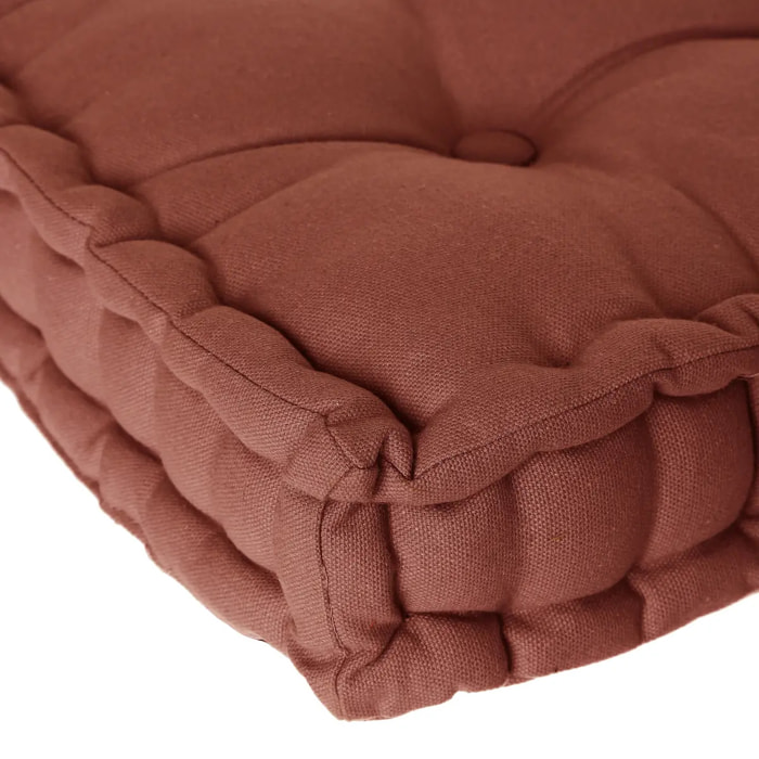 Coussin de sol rose terracotta 40x40cm