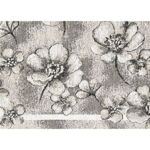 Tappeto Jacquard Ideale Cucina Ingresso Made In Italy Antiscivolo, Lavabile, Morbido Disegno Emily Grigio By Suardi