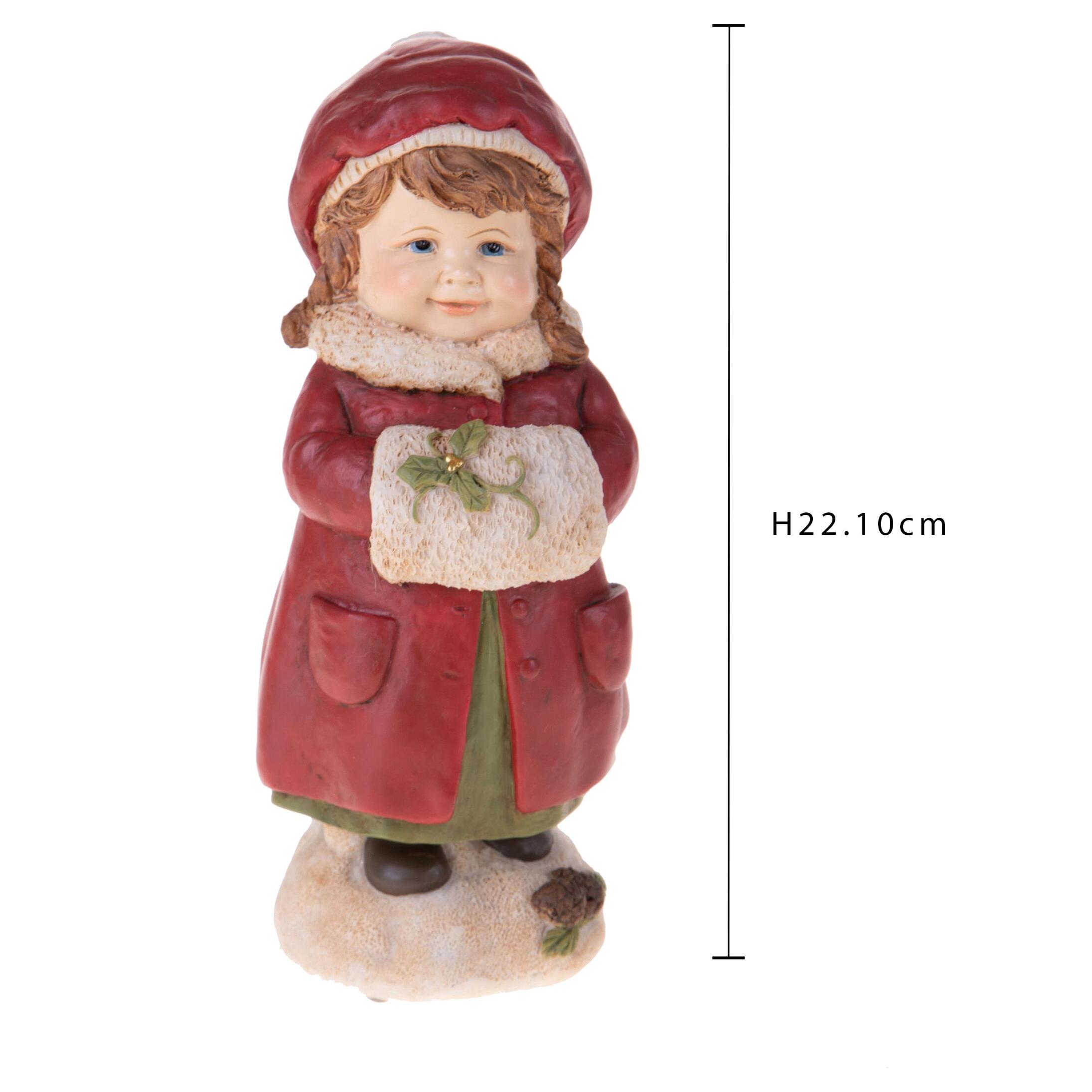 Bambina con scaldamani - Pezzi 2 - ROSSO - Bianchi Dino SpA