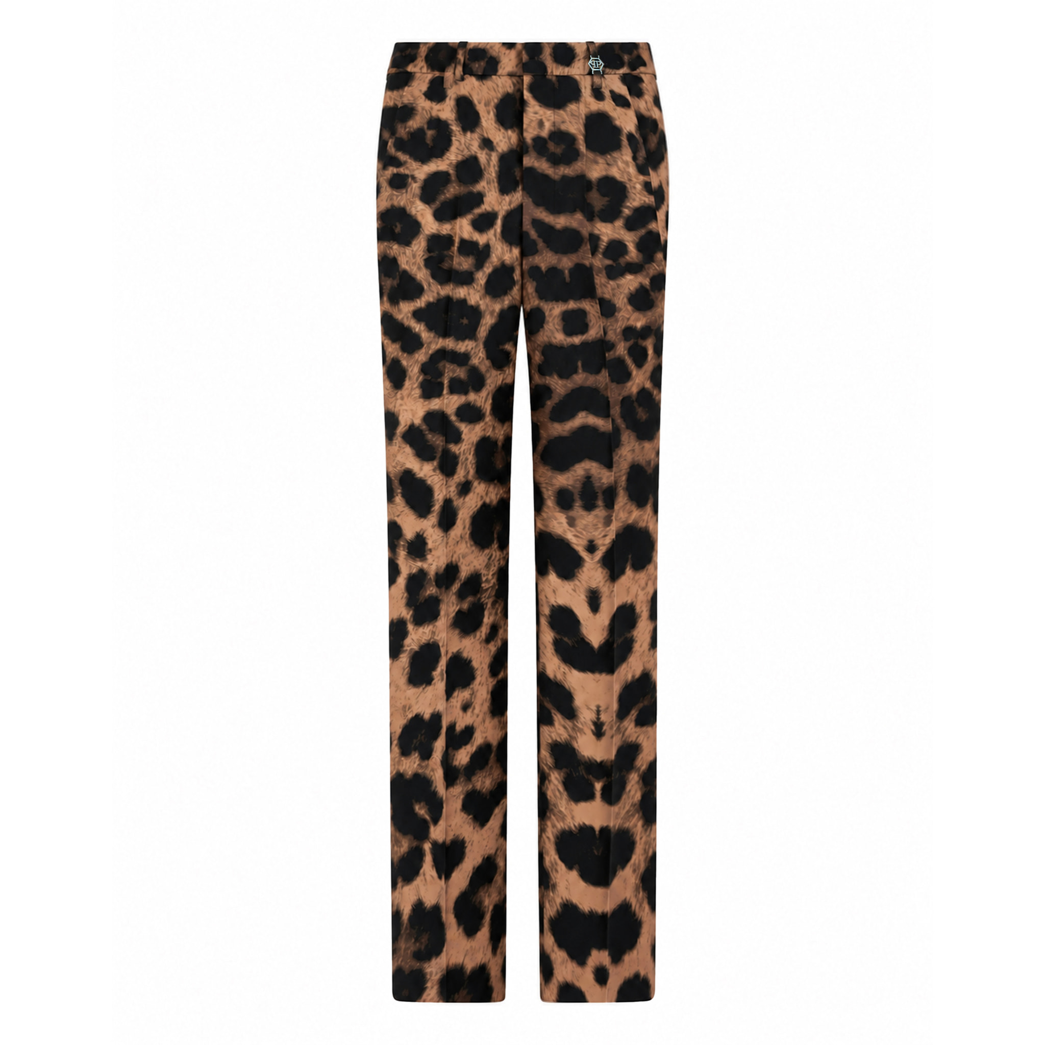 PHILIPP PLEIN Pantaloni dal taglio dritto LEOPARD
