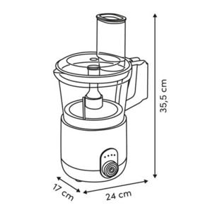 Robot de cuisine 24x17x35,5cm noir