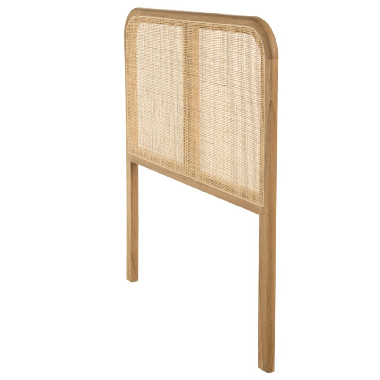 AMY - Tête de lit en bois de mindi et rotin naturel pour lits 80/90cm AMY
