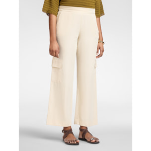 Elena Mirò - Cargo fluidi misto lyocell - Beige