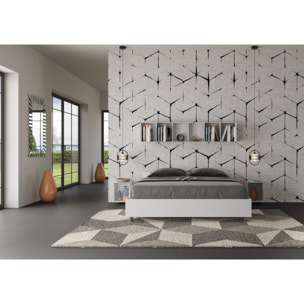 Cama sin somier 160x200 fresno blanco Nuamo