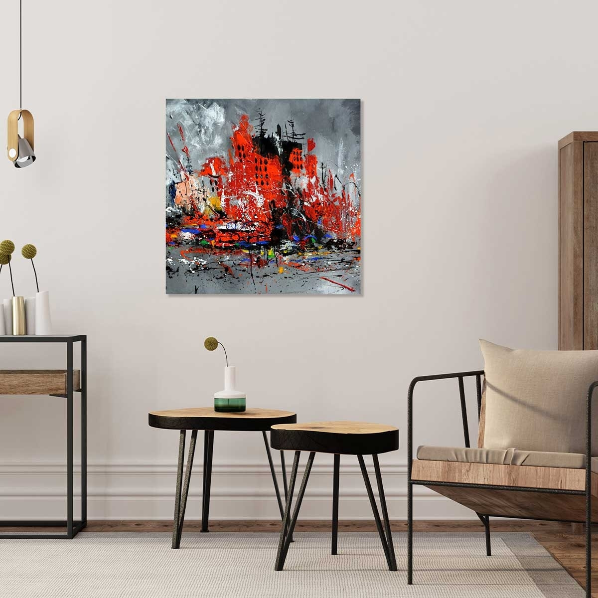 Tableau reproduction ville en mouvement Tableau alu Dibond