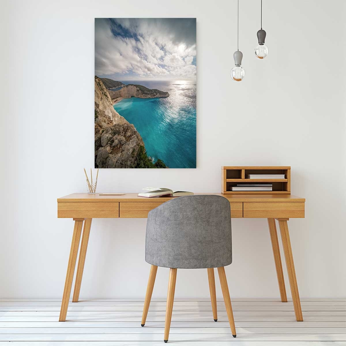 Tableau bleu méditerranéen Toile imprimée