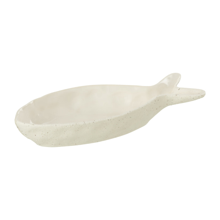 J-Line bol Deco Poisson - porcelaine - beige - small