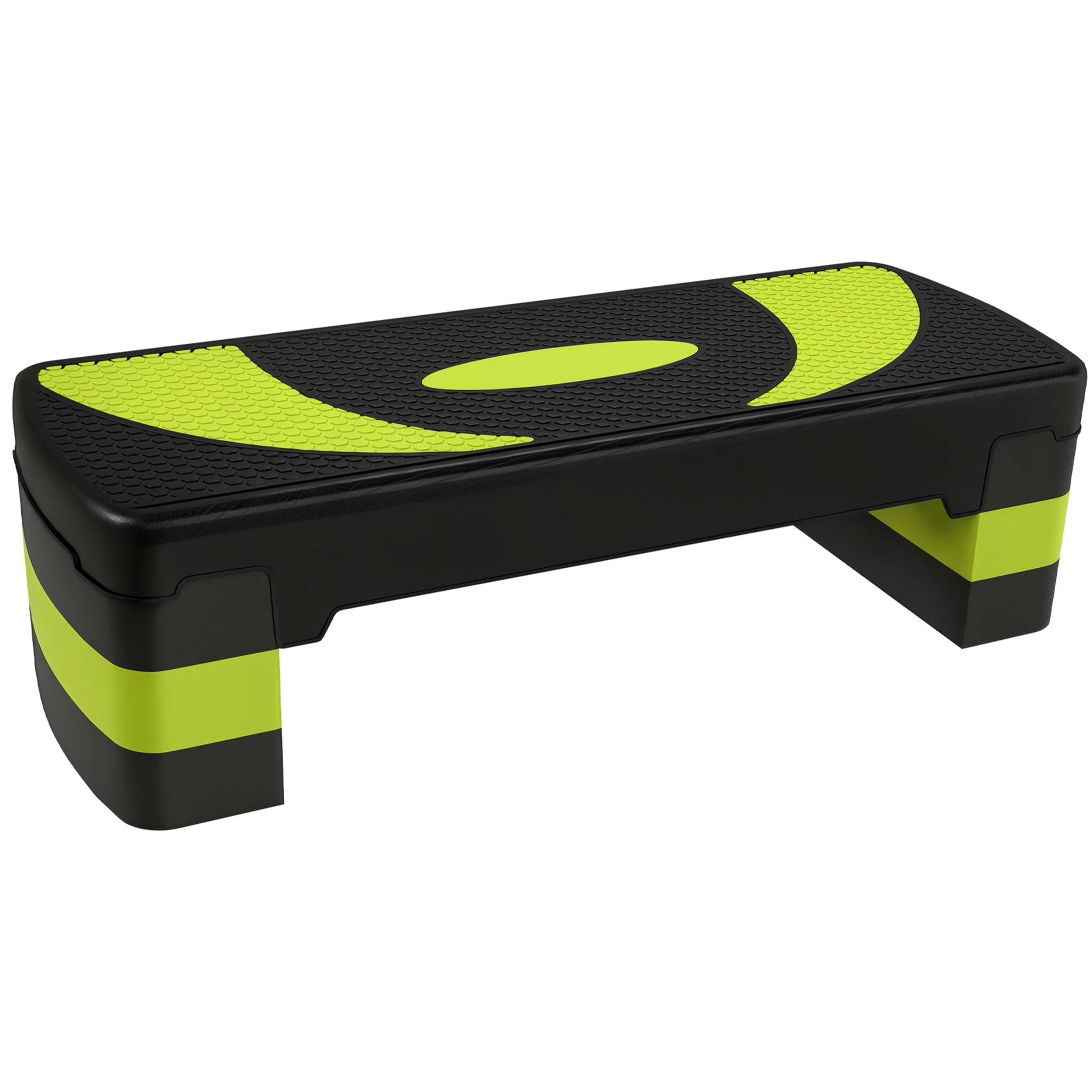 Stepper Fitness Aérobic hauteur réglable surface antidérapante 80 x 31 x 20 cm noir vert