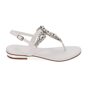 Sandalias planas blancas