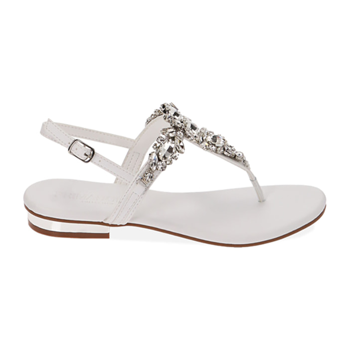 Sandalias planas blancas