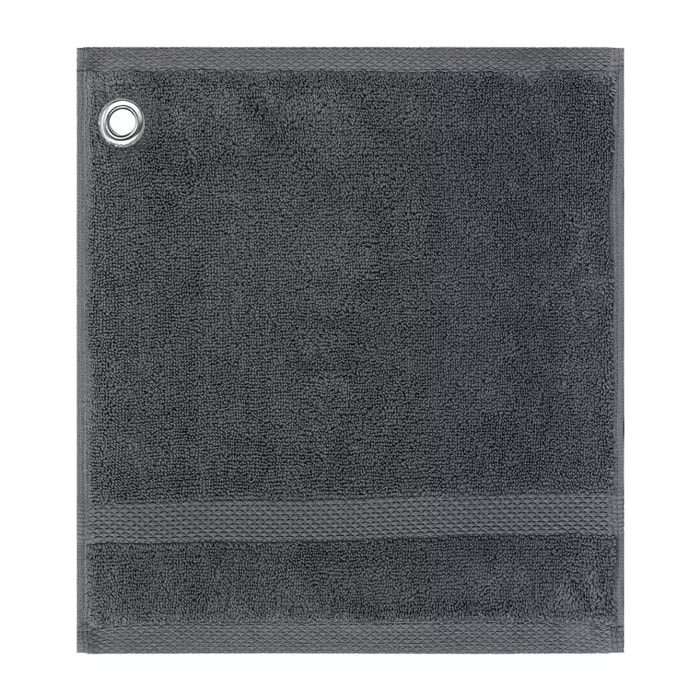 Carre avec oeillet pur coton 550 g/m² uni anthracite Elea carbone