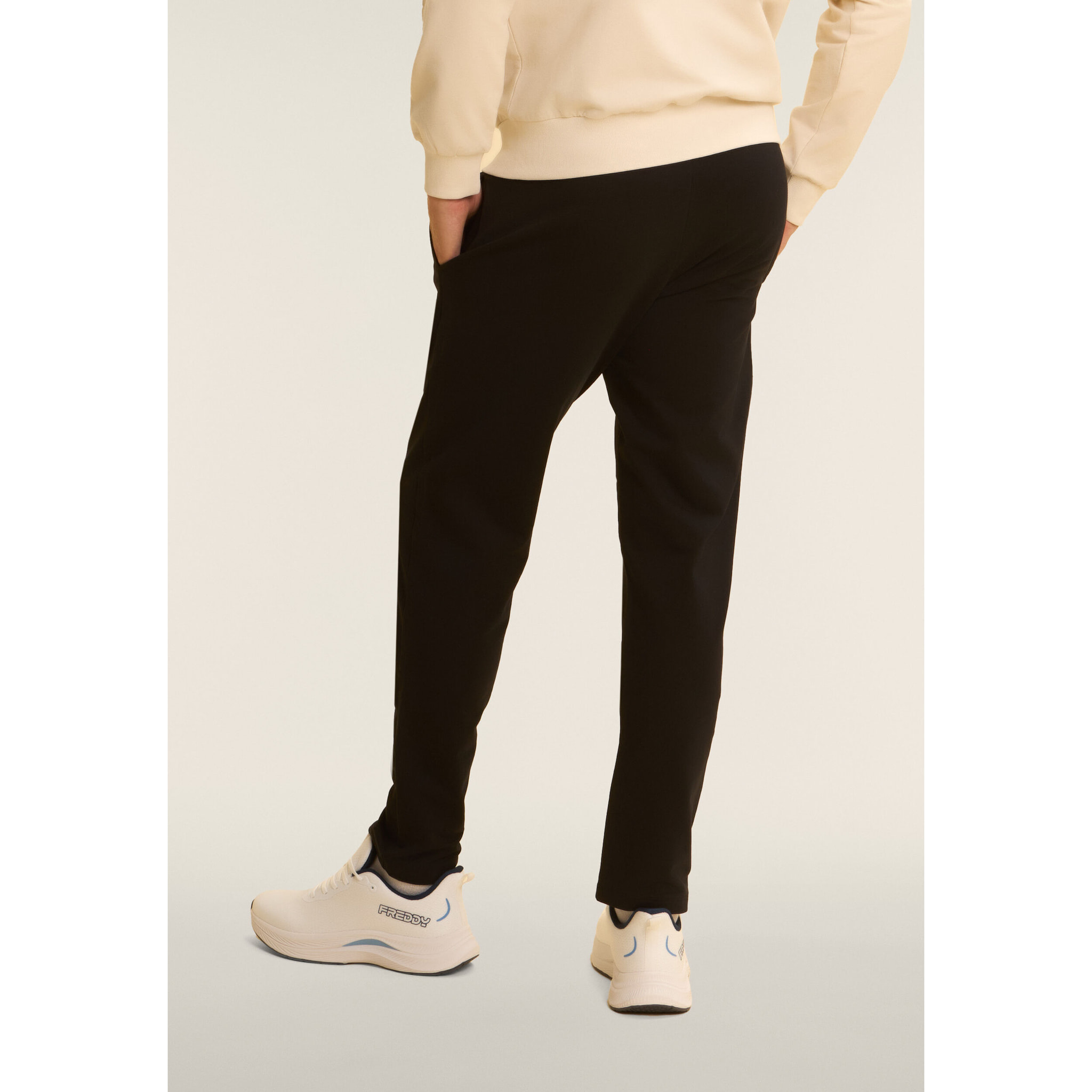 Tuta uomo in cotone Interlock con cappuccio e zip