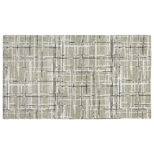 TAPPETO ARREDO GRAFFIATO VERDE CENERE CON FONDO ANTISCIVOLO