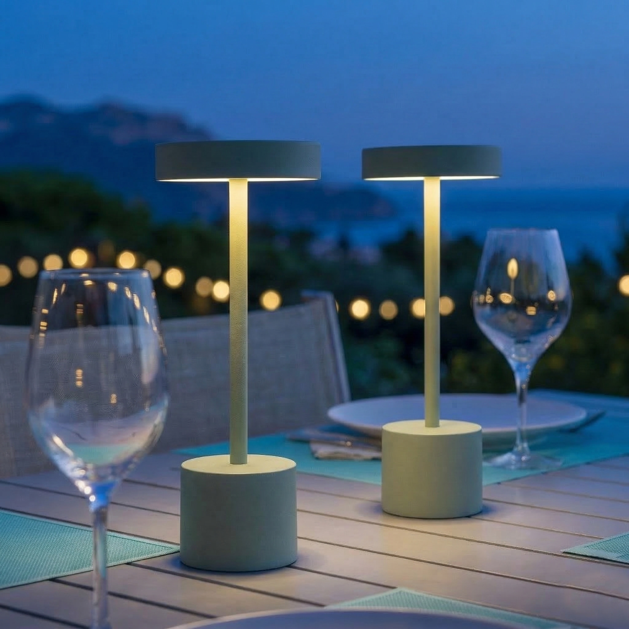 2 Lampe de table sans fil ROBY H30CM