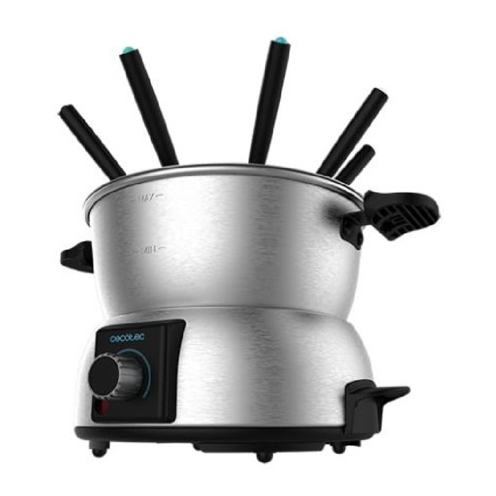 Cecotec Fondue eléctrica Fun GourmetFondue. 1000 W de Potencia Termostato Regula