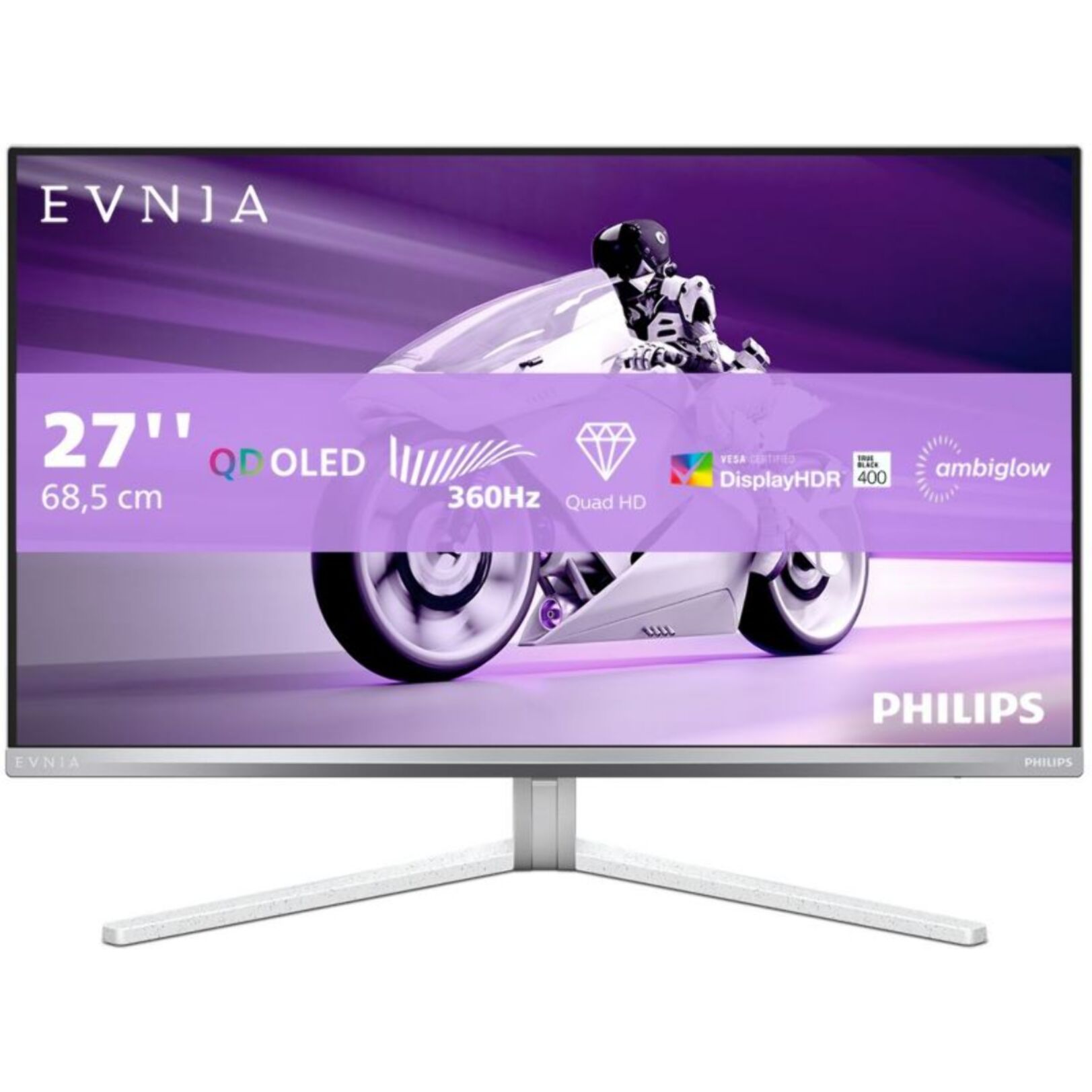 Ecran PC Gamer PHILIPS Evnia 27M2N8500 27" QHD 360Hz QD-OLED HDR True Black 400 HDMI 2.1 USB-C 15W Ambiglow
