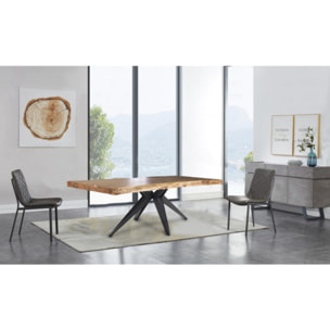 Pied de table de repas n°2 en métal noir - croix ajouré - UNIK
