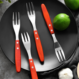 Bergner LOVERS Set de 4 Tenedores de 22cm para Barbacoa en acero inoxidable