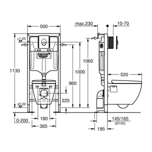 GROHE Pack WC suspendu Rimless Solido autoportant