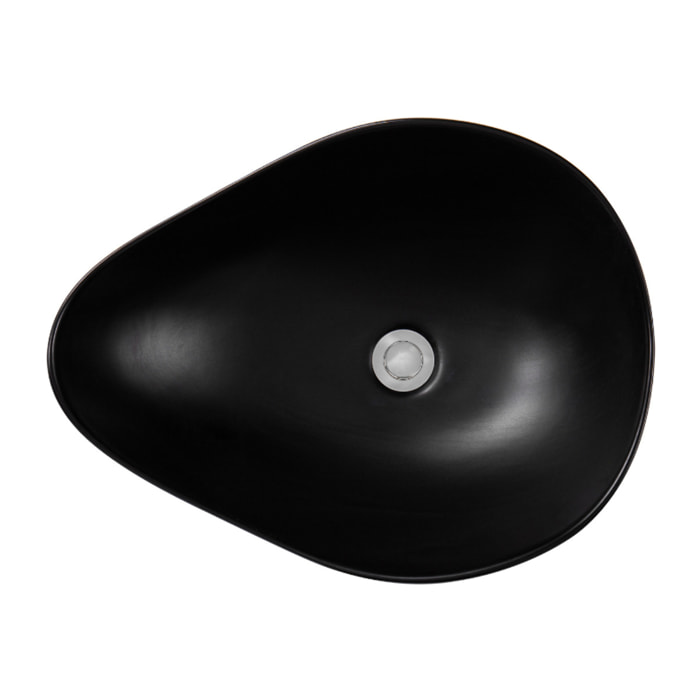 PixL 51x38x19 cm vasque à poser + Swiss Aqua Technologies Mood mitigeur lavabo XL + Ceramia PixL bonde (CEPX505BKMSAT285C)