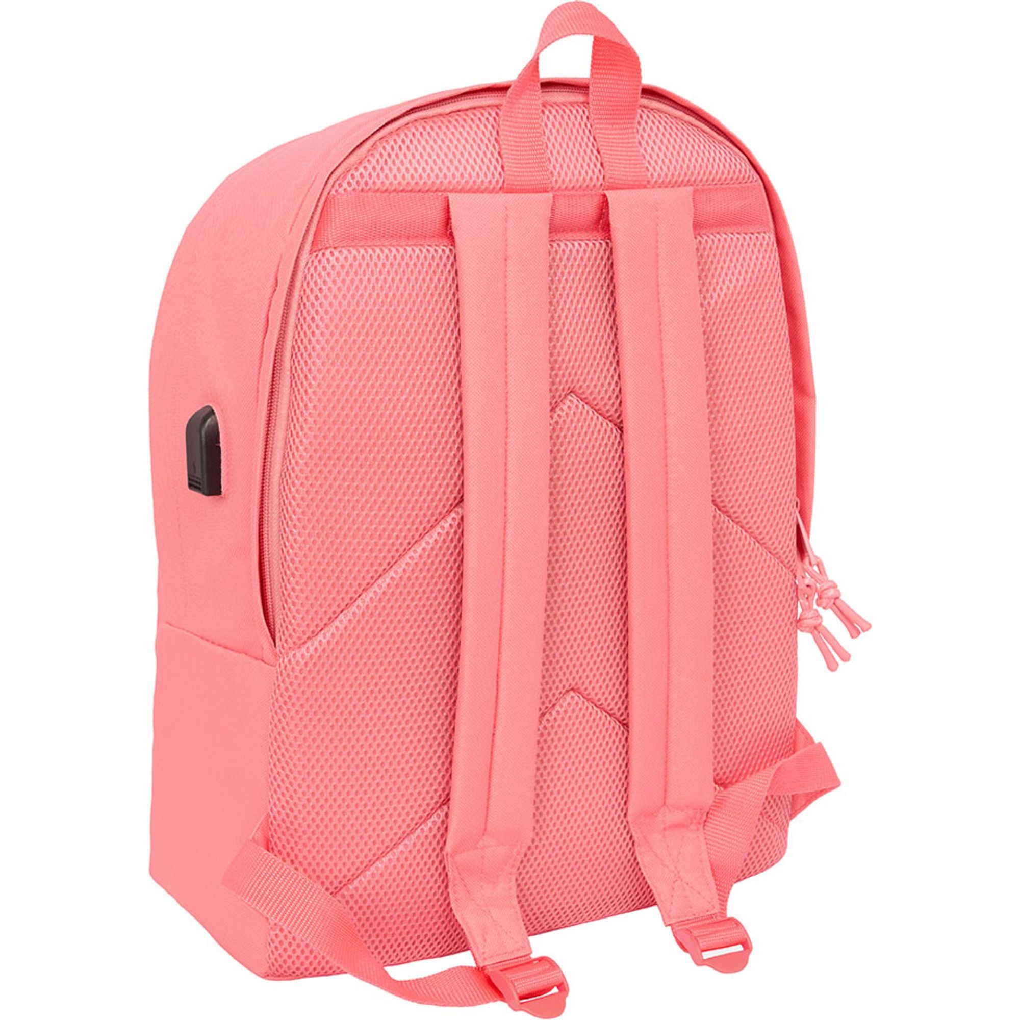 Mochila doble para portatil 15,6"+usb f.c.barcelona chica coral