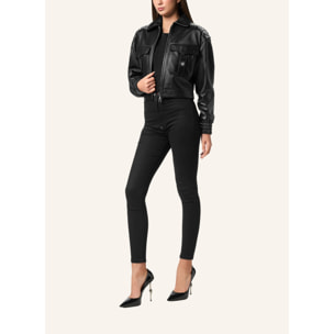 PHILIPP PLEIN Bomber de cuero SIGNATURE