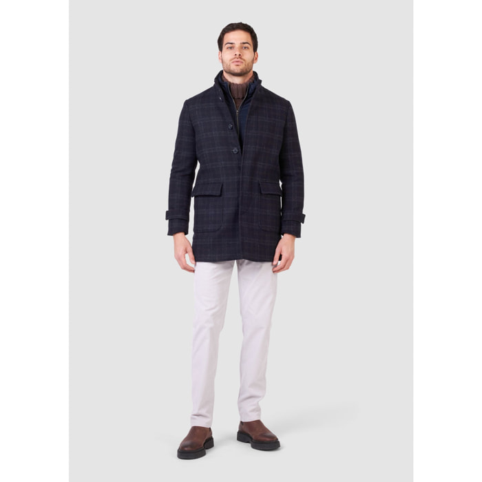 CAPPOTTO BLU SCURO CONBIPEL