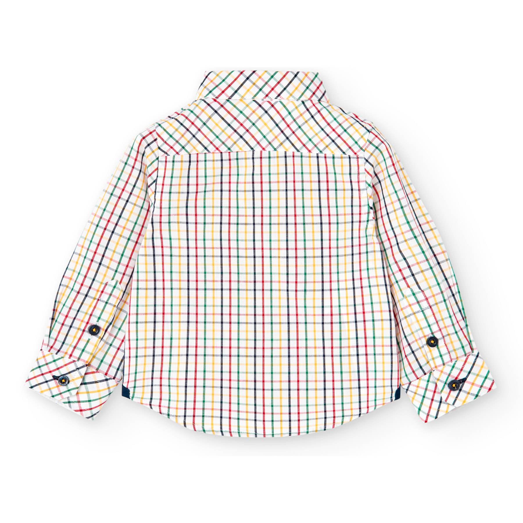 Camisa popelín cuadros de bebé niño -BCI