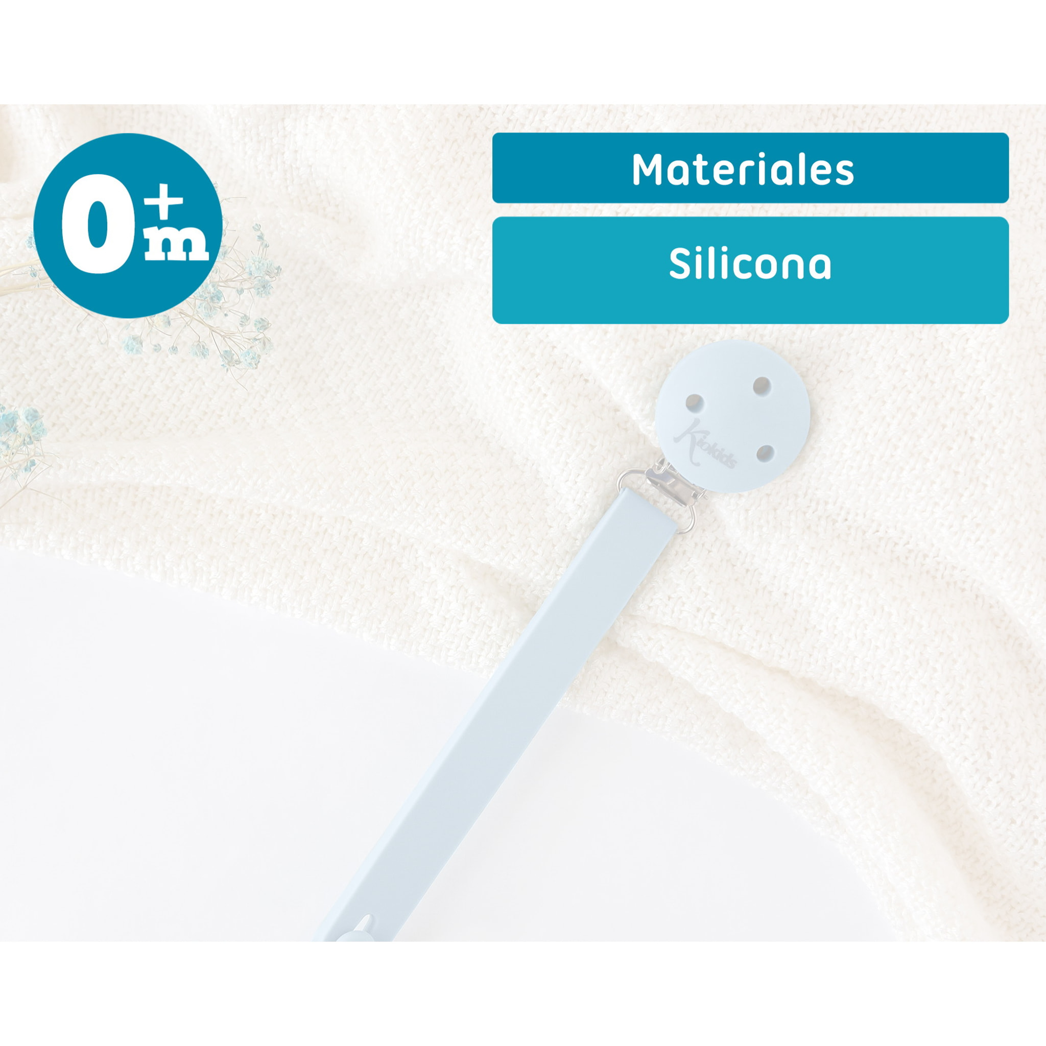 SUJETACHUPETES PINZA SILICONA AZUL