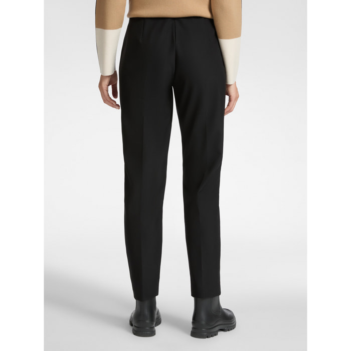 Elena Mirò - Pantaloni slim in tessuto tecnico - Nero