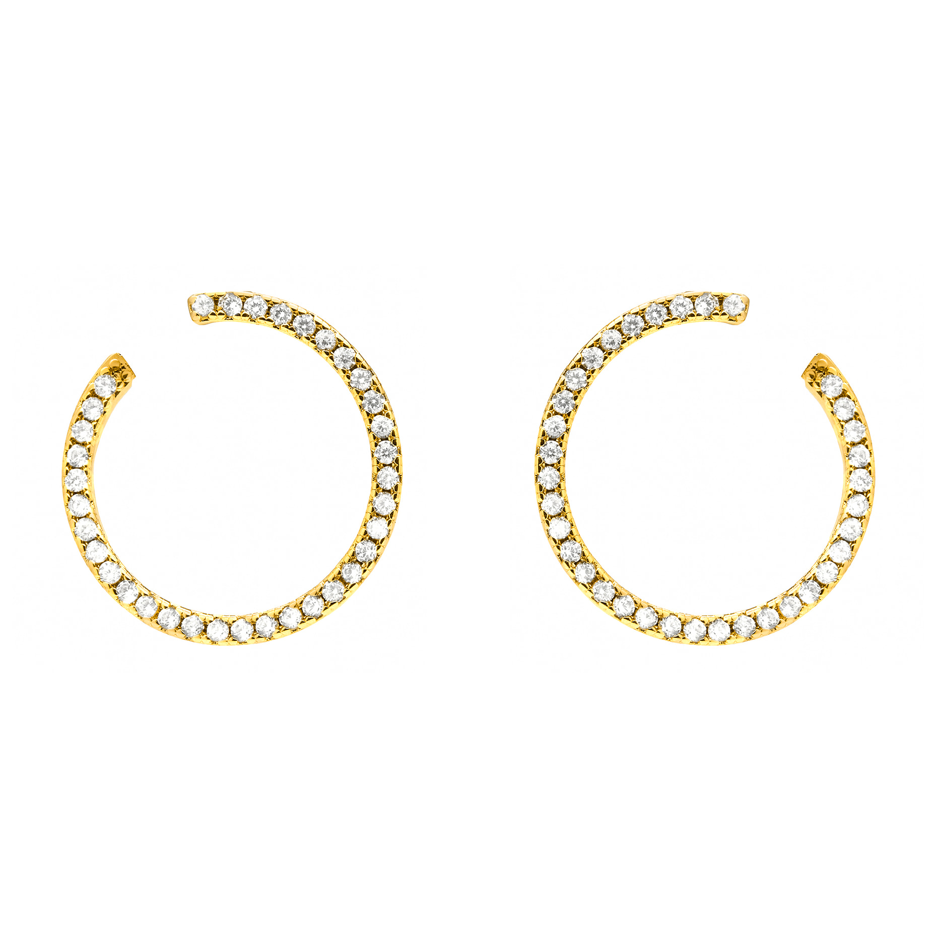 Pendientes Yona acabado oro amarillo 18k