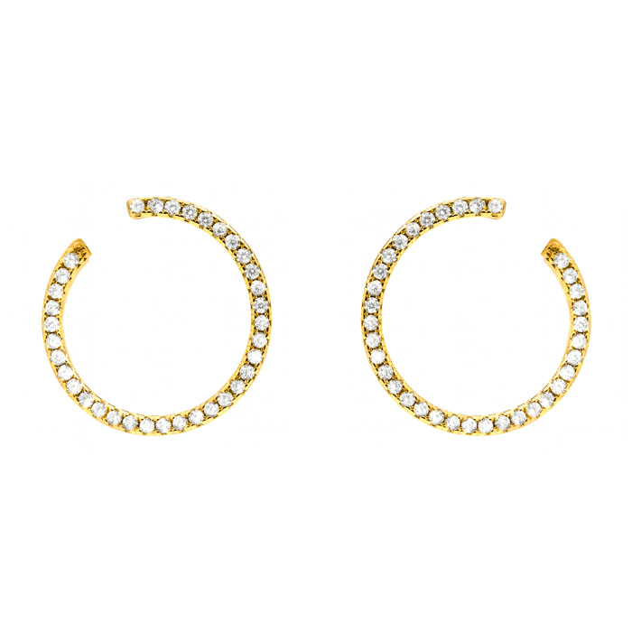 Pendientes Yona acabado oro amarillo 18k