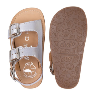 SANDALIA BAREFOOT PIEL CHETTO TIPO BIO PLATA