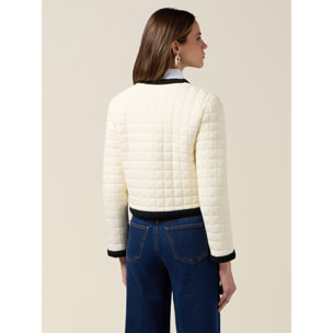 Oltre - Piumino lightweight trapuntato bicolor - Bianco