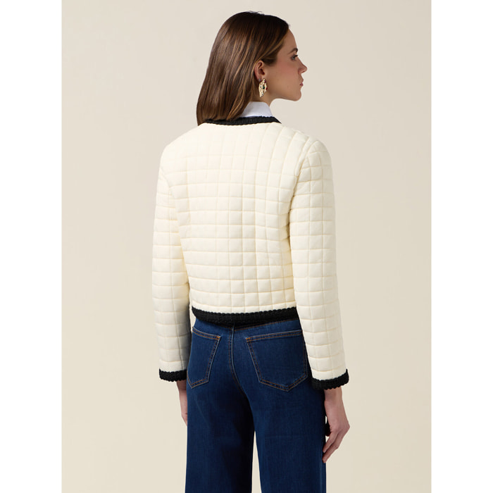 Oltre - Piumino lightweight trapuntato bicolor - Bianco