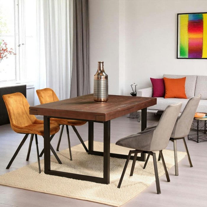 Table à manger extensible bois recyclé 140-180 SAMOA