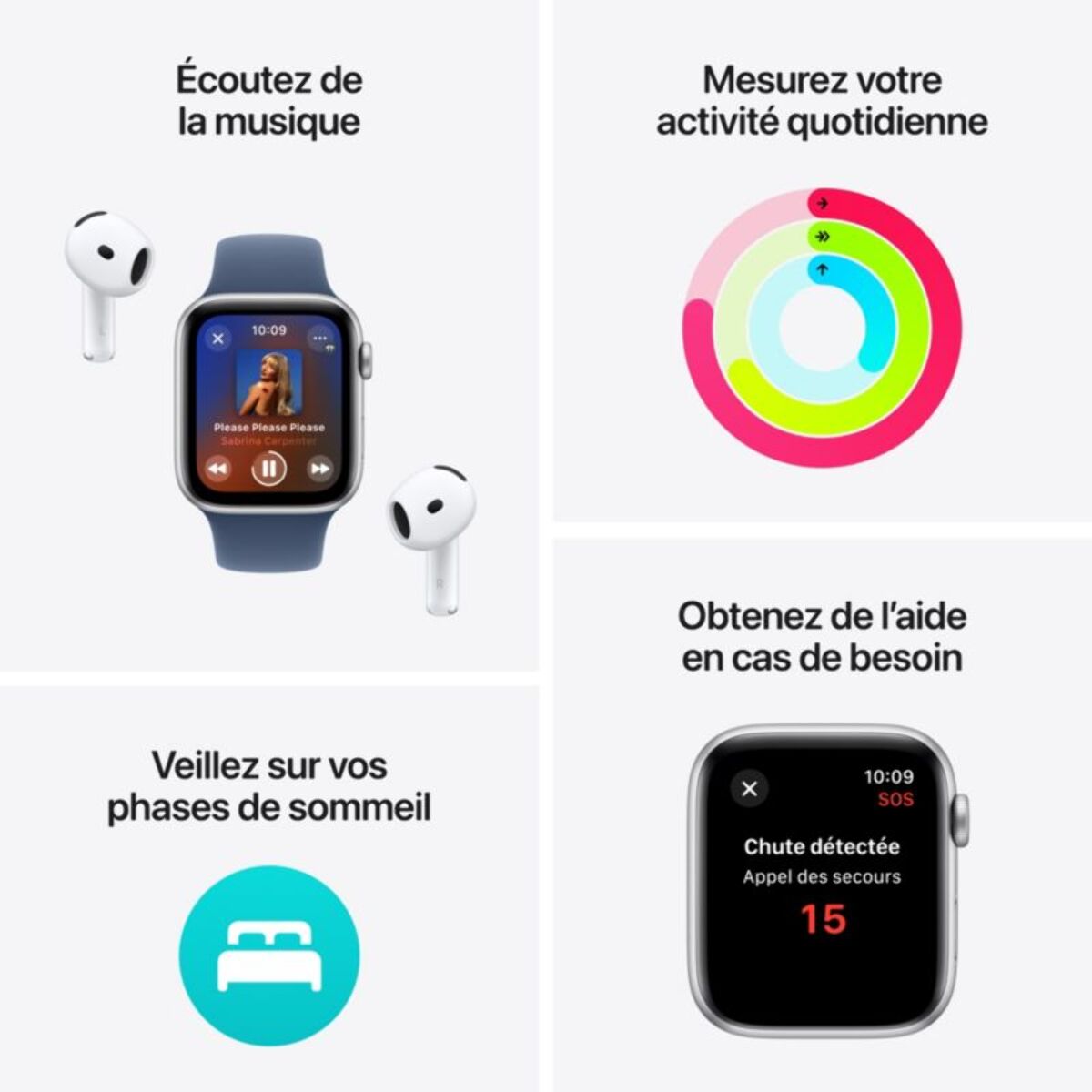 Montre connectée APPLE WATCH SE 44mm Minuit M/L