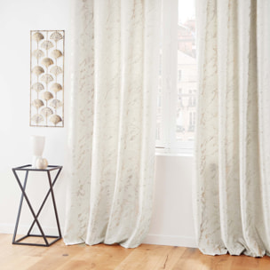 Rideau velours  - Effet marbre - Blanc