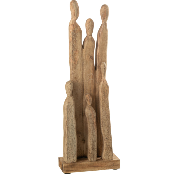 J-Line figurine Groupe - bois - naturel